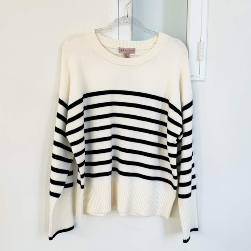 Philosophy Sweaters | black & cream striped